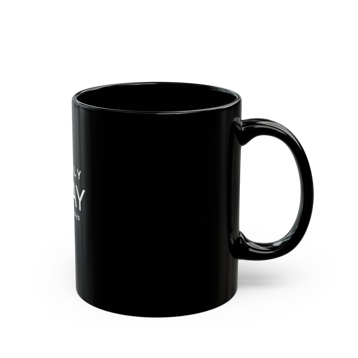 Openly Gray Coffee Mug — "Openly Gray: Live Out Loud" Black Ceramic Mug